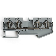 Зажим пружинный, 4-проводной проходной ЗНИ - 2,5 (JXB ST 2,5), серый Stekker 39965 4