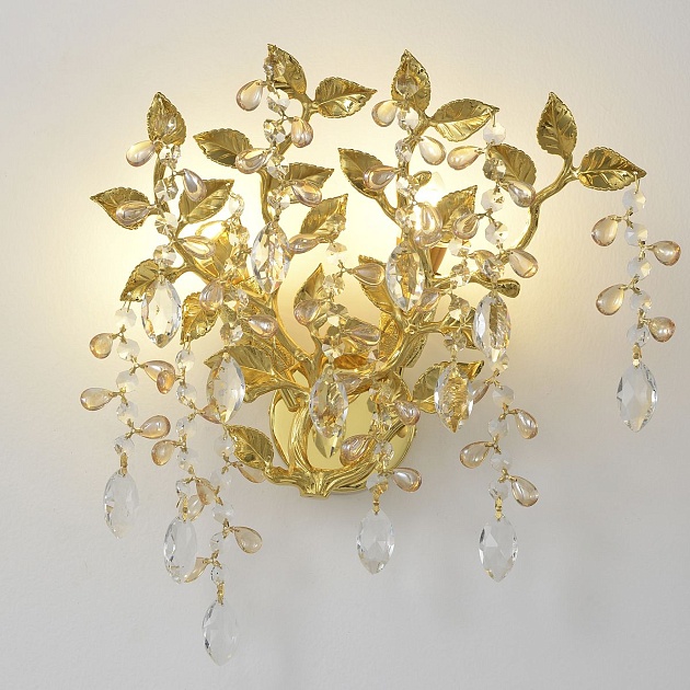 Настенный светильник Crystal Lux Eden AP2 Gold изображение 5 Настенный светильник Crystal Lux Eden AP2 Gold Фото № 5