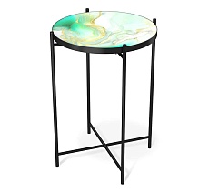 Журнальный стол Sheffilton SHT-CT8-3 лазурно голубой/черный муар 5093730105 3