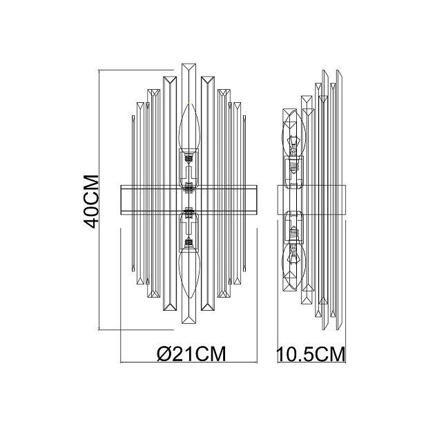 Настенный светильник Arte Lamp Fedelta A1068AP-2PB изображение 2 Настенный светильник Arte Lamp Fedelta A1068AP-2PB Фото № 2