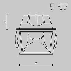 Встраиваемый светильник Maytoni Alfa LED DL043-01-10W3K-SQ-W 5