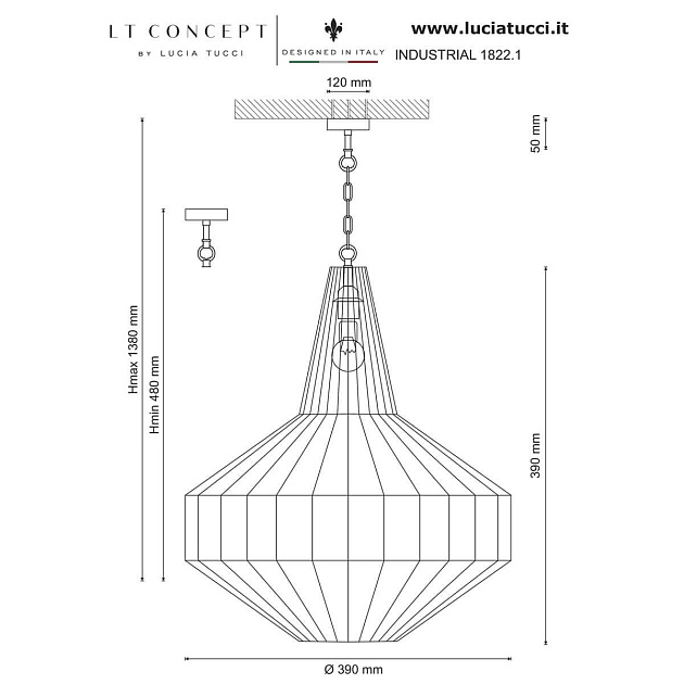Подвесной светильник Lucia Tucci Industrial 1822.1 изображение 2 Подвесной светильник Lucia Tucci Industrial 1822.1 Фото № 2