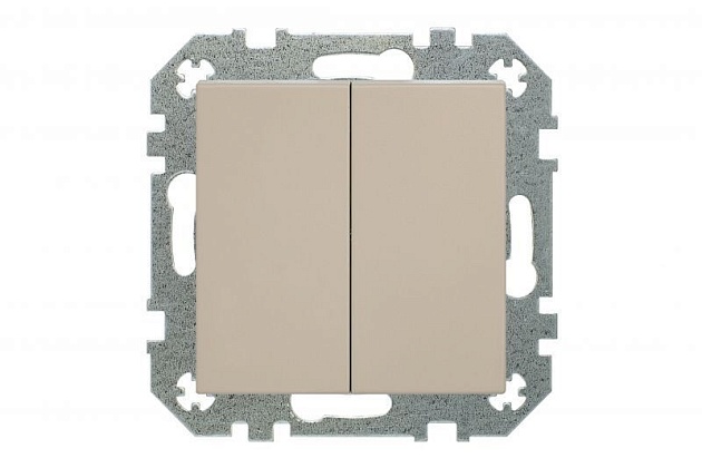 Выключатель двухклавишный Liregus Retro кремовый омбре 29-107 изображение 3 Выключатель двухклавишный Liregus Retro кремовый омбре 29-107 Фото № 3