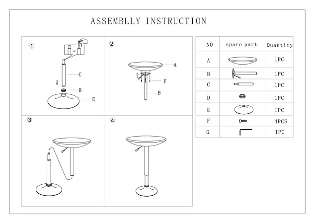 Барный стол Woodville Malibu 15268 изображение 2 Барный стол Woodville Malibu 15268 Фото № 2