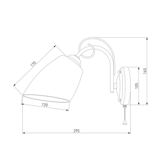 Бра Eurosvet 30107/1 античная бронза изображение 2 Бра Eurosvet 30107/1 античная бронза Фото № 2