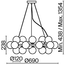 Подвесная люстра Maytoni Dallas MOD545PL-25B 2