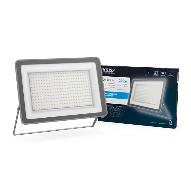 Прожектор светодиодный Gauss Qplus 200W 6500К 690511200 изображение 2 Прожектор светодиодный Gauss Qplus 200W 6500К 690511200 Фото № 2