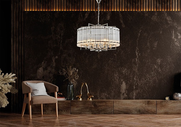 Подвесная люстра iLamp Silverstone P9503-6 NIC Фото № 3