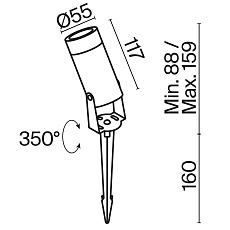 Ландшафтный светодиодный светильник Maytoni Bern O050FL-L5GF3K 2