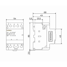 Контактор модульный 40 A 4NO (3 модуля) Werkel W943M40O 4690389212123 1