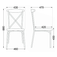 Кухонный стул AksHome Raff черный, пластик 78697 1