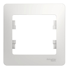 Рамка 1-постовая Systeme Electric Glossa белая GSL000101