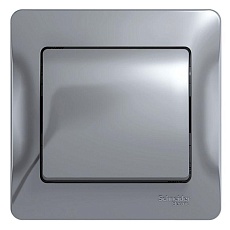 Выключатель одноклавишный Systeme Electric Glossa 10A 250V алюминий GSL000312