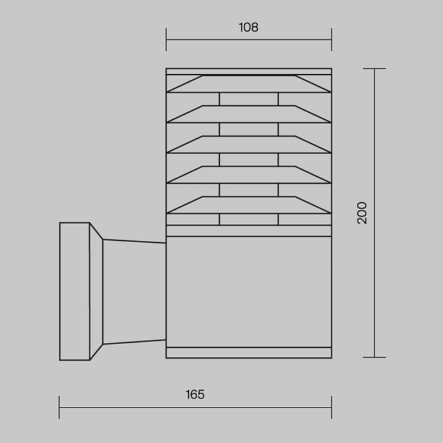 Уличный настенный светильник Maytoni Bronx O576WL-01B Фото № 3