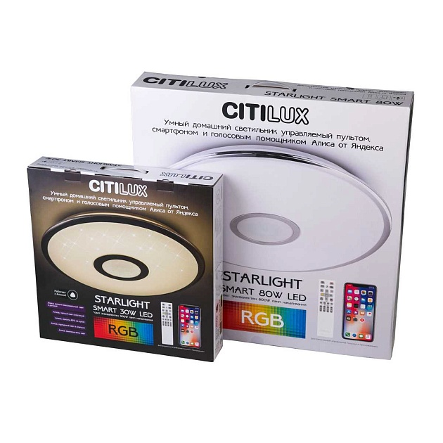 Потолочный светодиодный светильник Citilux Старлайт Смарт CL703A80G Фото № 15