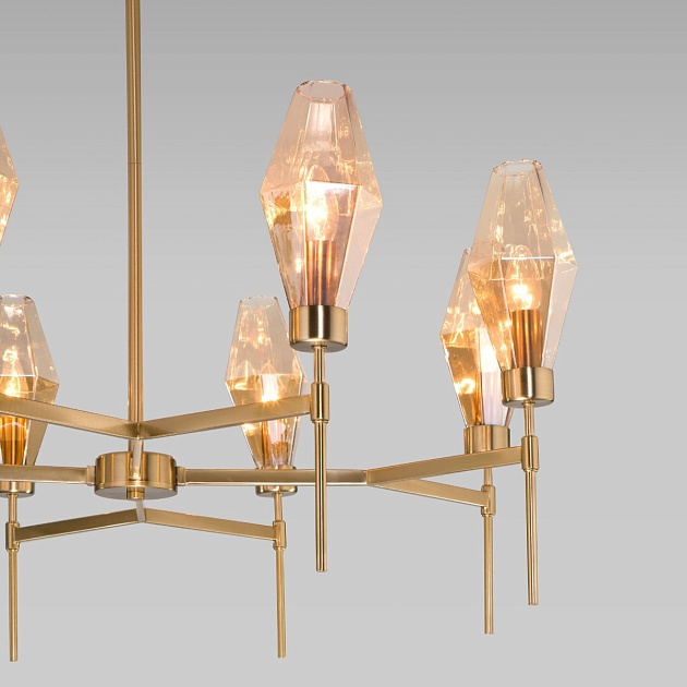 Потолочная люстра Eurosvet Prism 60143/8 латунь изображение 3 Потолочная люстра Eurosvet Prism 60143/8 латунь Фото № 3