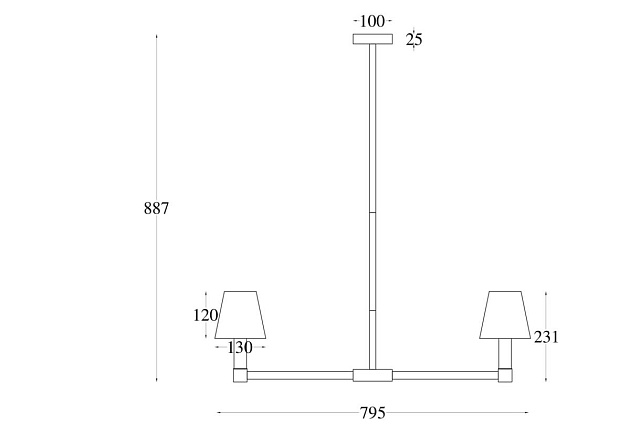 Подвесной светильник Maytoni MOD104PL-07B Фото № 8