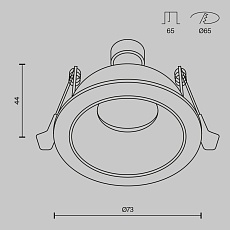 Встраиваемый светильник Maytoni Technical Downlight Share DL126-GU10-W 4