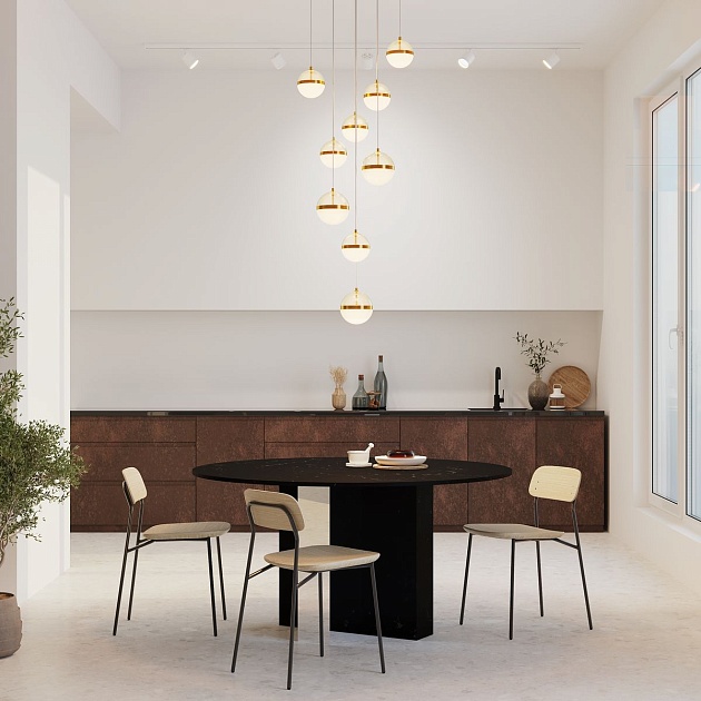 Подвесная светодиодная люстра Maytoni Area MOD295PL-L120BBS3K изображение 11 Подвесная светодиодная люстра Maytoni Area MOD295PL-L120BBS3K Фото № 11