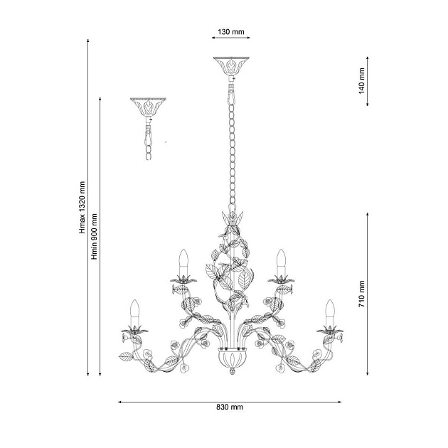 Подвесная люстра Lucia Tucci Fiori Di Rose 185.10.5 изображение 2 Подвесная люстра Lucia Tucci Fiori Di Rose 185.10.5 Фото № 2