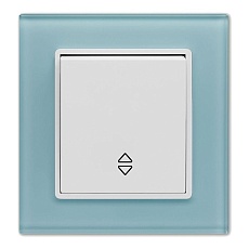 Выключатель одноклавишный проходной Vesta-Electric Exclusive Blue голубой FVK050105SIN