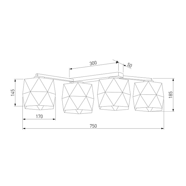Потолочная люстра TK Lighting 1043 Siro Black Gold Фото № 3