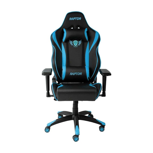 Игровое кресло AksHome Raptor синий + черный, экокожа 45708 изображение 9 Игровое кресло AksHome Raptor синий + черный, экокожа 45708 Фото № 9