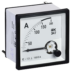 Амперметр аналоговый Э47 150/5А класс точности 1,5 96х96мм IEK IPA20-6-0150-E