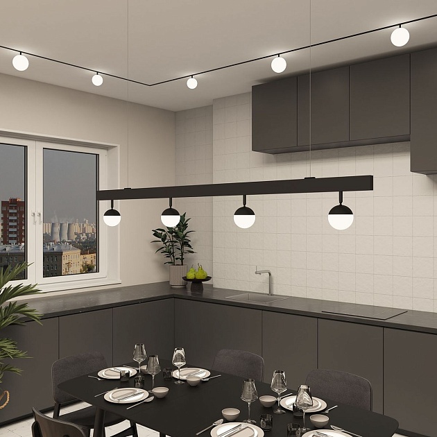 Трековый светодиодный светильник Denkirs Smart Moon DK8051-BK изображение 4 Трековый светодиодный светильник Denkirs Smart Moon DK8051-BK Фото № 4