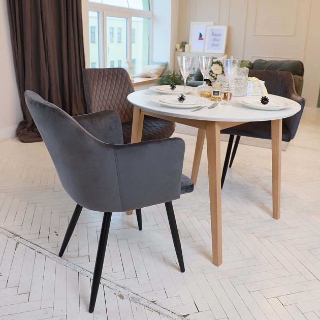 Кресло AksHome Brit серый, велюр 63392 изображение 9 Кресло AksHome Brit серый, велюр 63392 Фото № 9