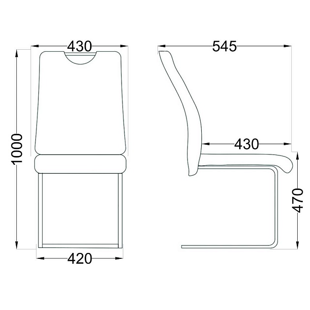 Кухонный стул AksHome Ava белый, экокожа 54512 Фото № 2