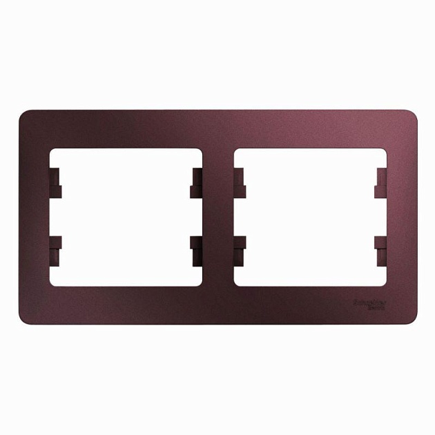 Рамка 2-постовая Systeme Electric Glossa баклажановая GSL001102 Фото № 1