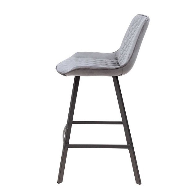 Барный стул AksHome Leros серый, велюр 81474 изображение 11 Барный стул AksHome Leros серый, велюр 81474 Фото № 11