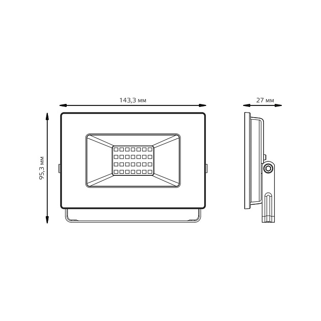 Прожектор светодиодный Gauss Elementary 30W 4000К 613100230 Фото № 10