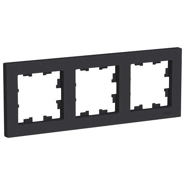 Рамка 3-постовая Systeme Electric AtlasDesign карбон ATN001003 Фото № 1