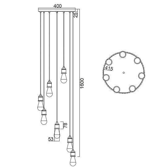 Подвесной светильник Vele Luce Tenuto VL6532P07 Фото № 5
