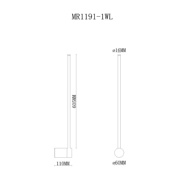 Настенный светодиодный светильник MyFar Sunn MR1191-1WL изображение 2 Настенный светодиодный светильник MyFar Sunn MR1191-1WL Фото № 2