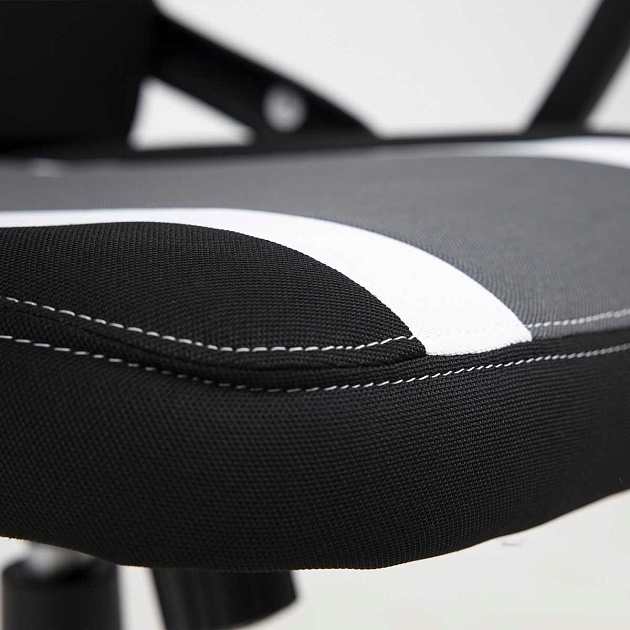 Игровое кресло AksHome Flaviy черный/серый/белый, ткань 86381 Фото № 8