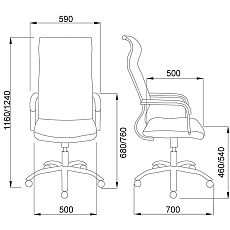 Офисное кресло AksHome Grid чёрный, экокожа 69794 1
