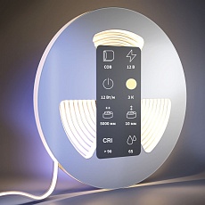 Светодиодная влагозащищенная лента Maytoni 12W/m 384LED/m COB теплый белый 5M 201078 1
