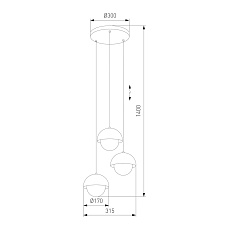Подвесная люстра TK Lighting 10206 Bono 1