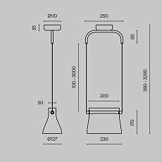 Подвесной светодиодный светильник Maytoni Cabaret MOD170PL-L8BS3K 1