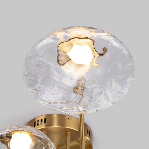 Потолочная светодиодная люстра Eurosvet Ripple 50389 LED латунь изображение 3 Потолочная светодиодная люстра Eurosvet Ripple 50389 LED латунь Фото № 3