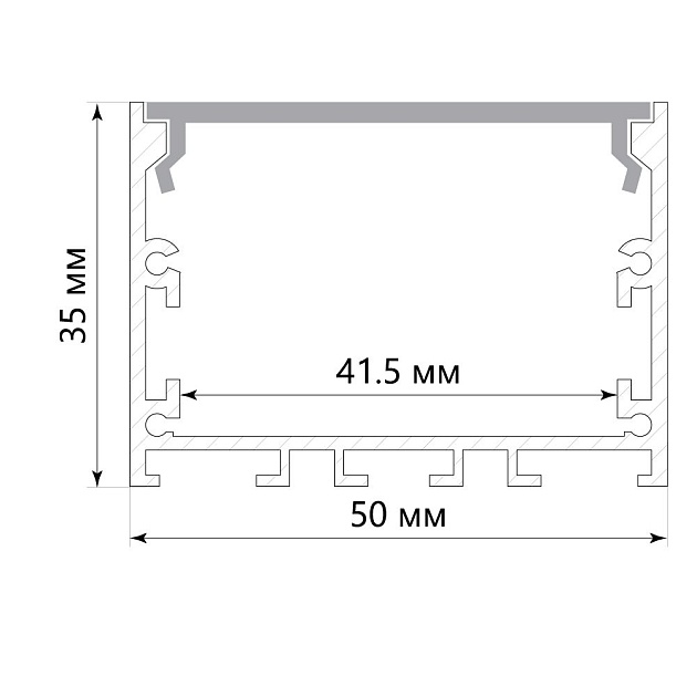 Профиль алюминиевый накладной Feron Линии света CAB257 10373 Фото № 3