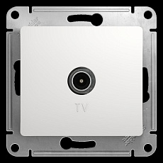 ТВ-розетка оконечная Systeme Electric Glossa белая GSL000191