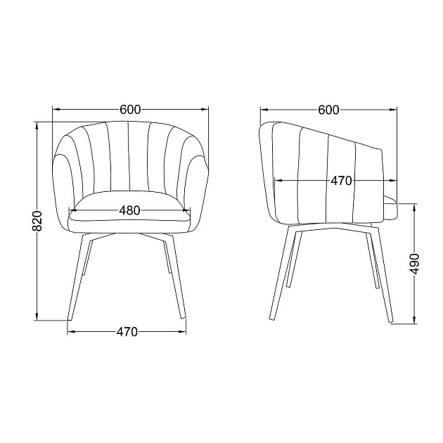 Поворотное кресло AksHome Melon зеленый, велюр 79676 Фото № 2