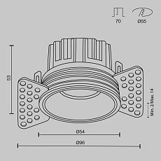 Встраиваемый светильник Maytoni Technical Downlight Round DL058-7W2.7K-TRS-B 4