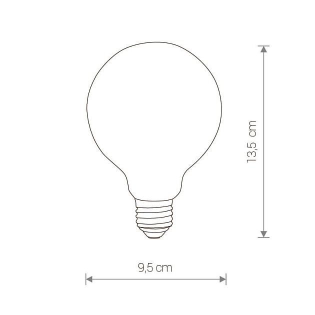 Лампа светодиодная E27 8W 3000K матовая 9177 Фото № 2