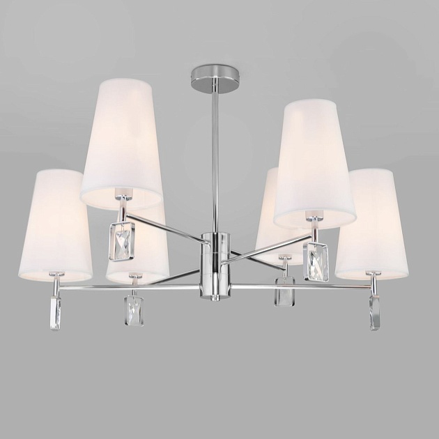 Потолочная люстра Eurosvet Milazzo 60137/6 хром изображение 5 Потолочная люстра Eurosvet Milazzo 60137/6 хром Фото № 5