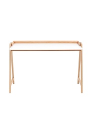 Письменный стол Stool Group Pyramid 118*53 белый/светлое дерево УТ000036011 3